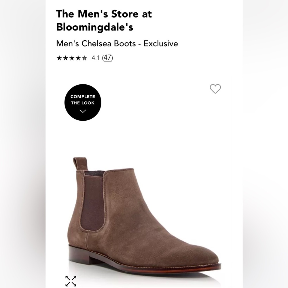 Bloomingdales Men’s Chelsea Boots brown suede